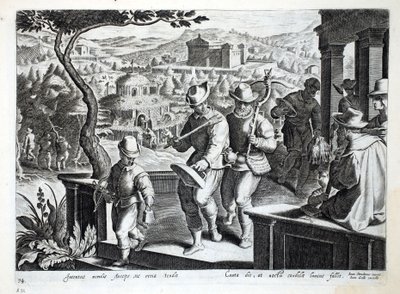 Madárfogók feketerigót fogni, illusztráció a „Venationes, Ferarum, Avium, Piscium” (Vadászatról: Vadállatok, madarak, halak) című könyvből, vésette: Jan Collaert (1566-1628), kocsma. írta: Phillipus Gall alkotó: Jan van der Straet