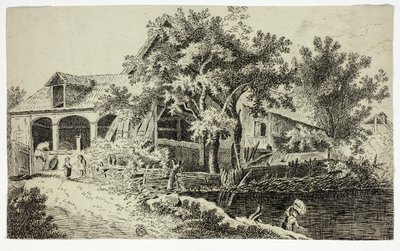 Malom a patak partján alkotó: Jan van der Straet
