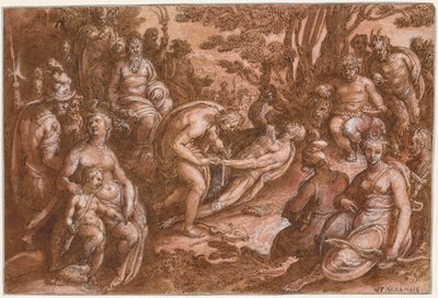 Marsyas nyúzása alkotó: Jan van der Straet, called Johannes Stradanus