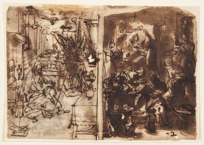 Angyali üdvözlet (balra); A Szűz születése (jobbra) alkotó: Jan van der Straet, called Stradanus