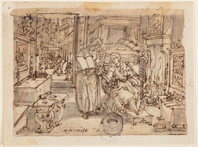 egy vázlatfüzet oldala; Gyengeség alkotó: Jan van der Straet, called Stradanus