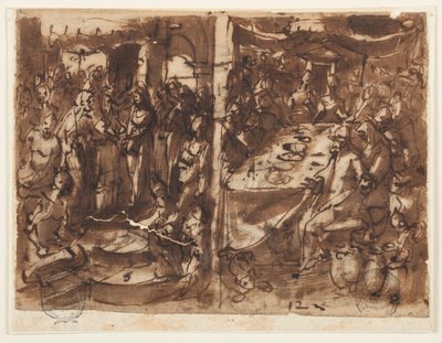 Recto: Szűzanya házassága alkotó: Jan van der Straet, called Stradanus