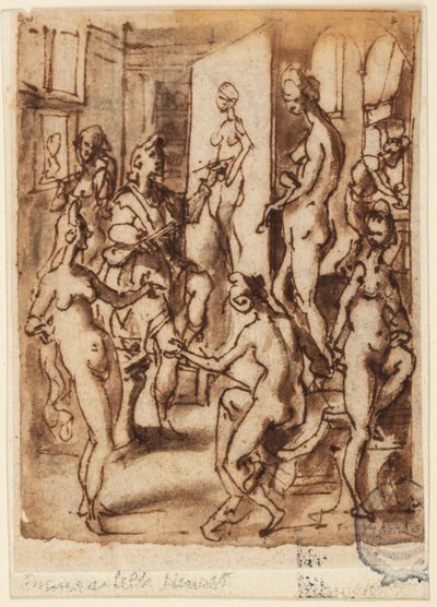 Zeuxis Helén festménye alkotó: Jan van der Straet, called Stradanus