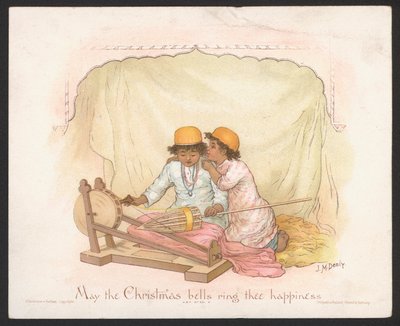 karácsonyi üdvözlőlap (chromolitho) alkotó: Jane M. Dealy