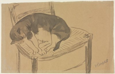 Alvó macska, 1900-as évek első harmada. alkotó: Jane Poupelet