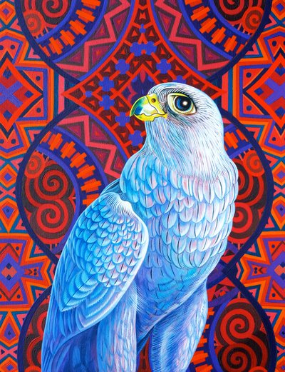Szürke sólyom, 2017, alkotó: Jane Tattersfield