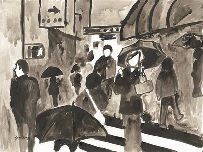 Manhattan Abstract II c.2014 (tinta, papír) alkotó: Janel Bragg