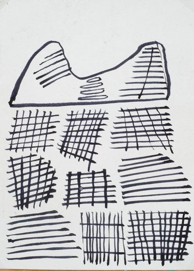 Rajz, 2015 (tintával papírra) alkotó: Janet McKenzie