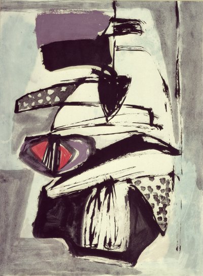 Összetétel (akvarell és gouache papíron) alkotó: Jankel Adler