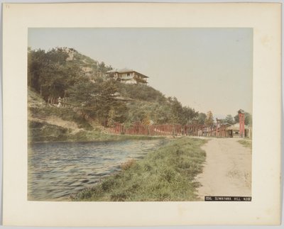 Suwayama Hill, Kobe, Japán (kézzel színezett fekete-fehér fotó) alkotó: Japanese Photographer