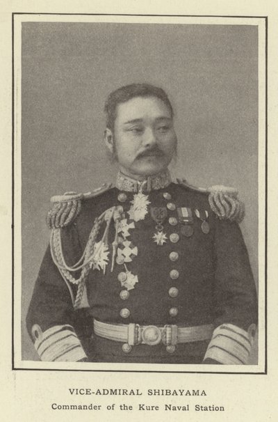 Shibayama admirális, a Kure haditengerészeti állomás parancsnoka alkotó: Japanese Photographer