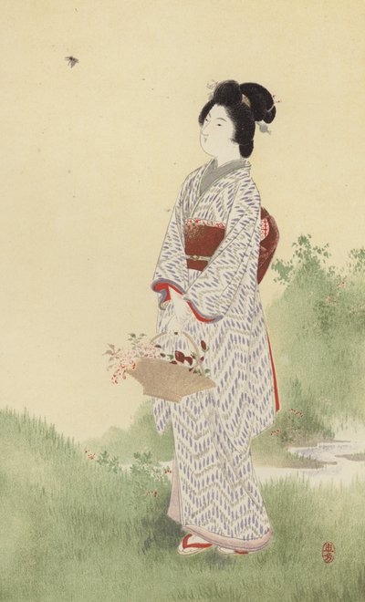 Egy japán lány (chromolitho) alkotó: Japanese School