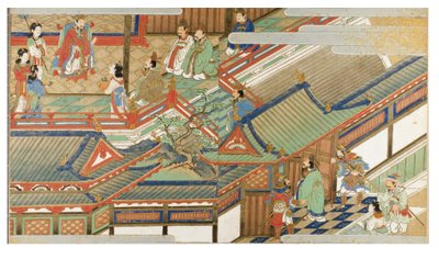 Kínai udvari jelenet Yamato-e stílusban alkotó: Japanese School