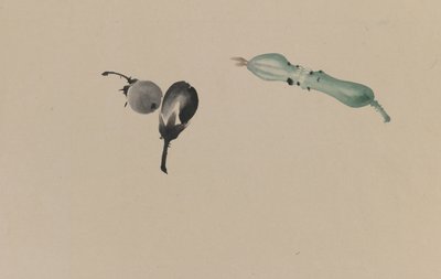Gyümölcsrajz (tinta és színek papírra) alkotó: Japanese School