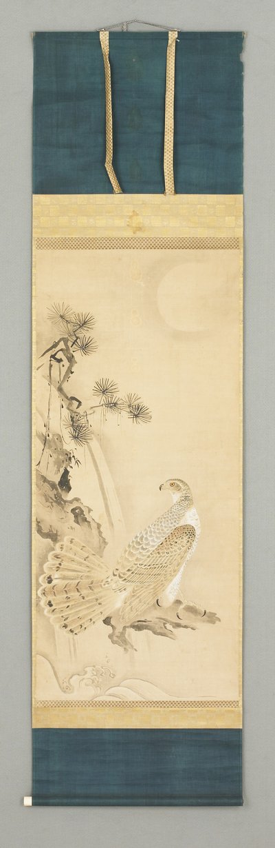 Sólyom és fa, 16. század körül (Kakemono) alkotó: Japanese School