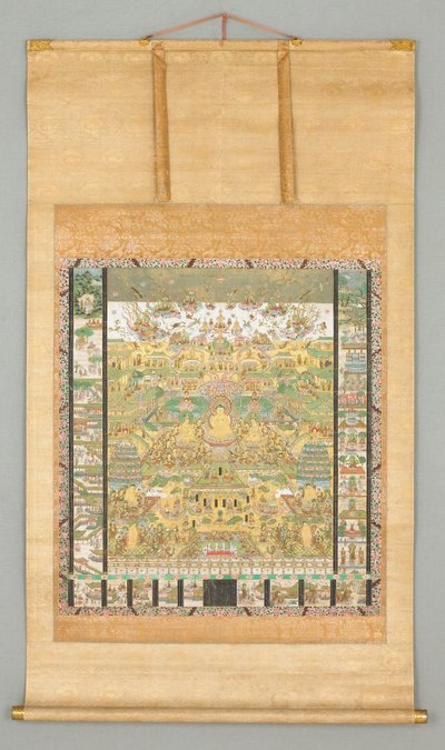 A Szemlélődés szútra illusztrációja
(Taima Mandara) alkotó: Japanese School