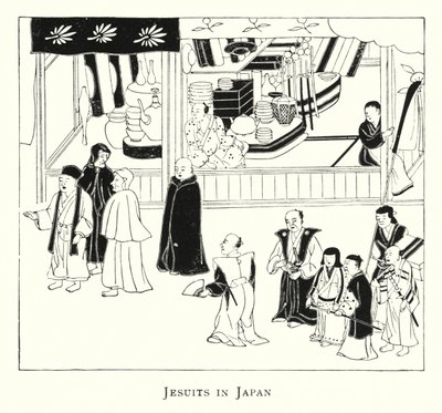 Jezsuiták Japánban (litho) alkotó: Japanese School