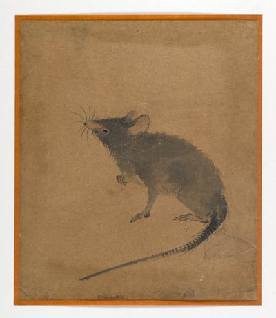 Egér (tinta és szépia papíron) alkotó: Japanese School