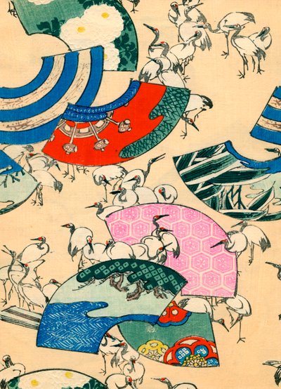 Többszínű ventilátorok darukkal alkotó: Japanese School