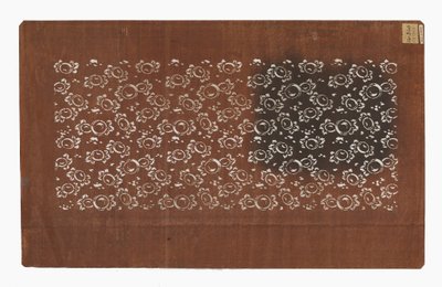 Papírsablon (katagami), 19. század vége (datolyaszilva kezelt eperfa kéregpapír gyümölcslé) alkotó: Japanese School