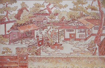 Teakert terve, 19. század vége (színes litó) alkotó: Japanese School