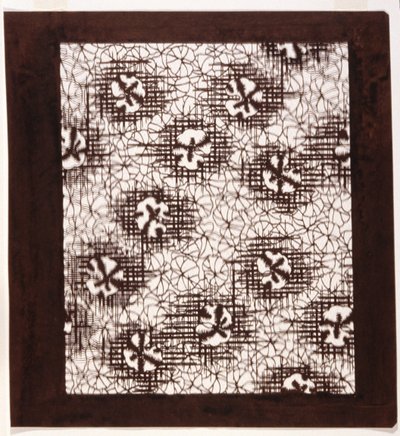 Stencil: Liliompárna és szőtt minták (papír) alkotó: Japanese School