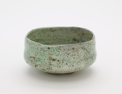 Teástál hamis Raku pecséttel, ismeretlen Raku edényműhely alkotó: Japanese School