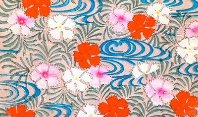 Woodblock nyomat szegfű virágok alkotó: Japanese School