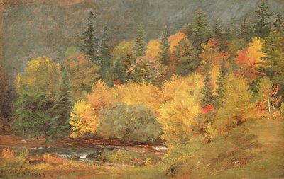 Ősz a patak mellett, 1855 alkotó: Jasper Francis Cropsey