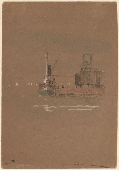 Hudson folyó tégla mólói alkotó: Jasper Francis Cropsey