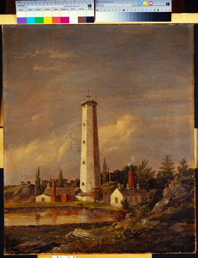 Lövéstorony, 1845 alkotó: Jasper Francis Cropsey