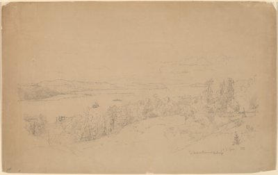 A Hudson folyó Hastingsben alkotó: Jasper Francis Cropsey