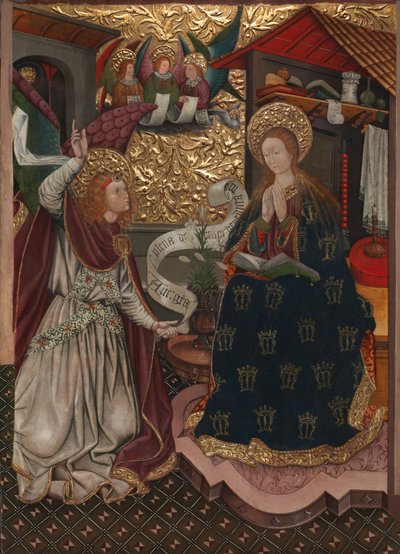 A mennybemenetel és a születés, 1457 körül (olaj, tempera és arany, fapanel) alkotó: Jaume Ferrer