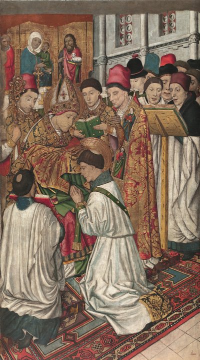 Szent Vince felszentelése Szent Valerius által alkotó: Jaume Huguet