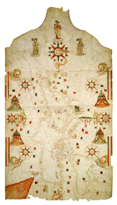 A Földközi-tenger és a Fekete-tenger térképe, 1563 alkotó: Jaume Olives