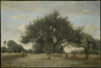 Almafák egy mezőn alkotó: Jean-Baptiste-Camille Corot