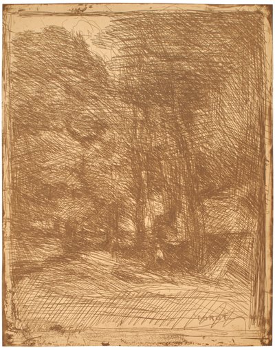 Emlék Bas-Bréau-ról alkotó: Jean-Baptiste-Camille Corot