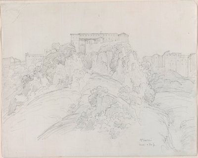 Narni látképe alkotó: Jean-Baptiste-Camille Corot