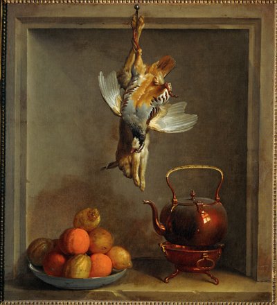 Természet halott gyümölcsökkel és vadakkal ... alkotó: Jean-Baptiste (school of) Oudry