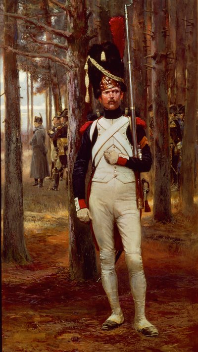 A Birodalmi Gárda lábgránátosa, Edouard Detaille alkotó: Jean-Baptiste Edouard Detaille