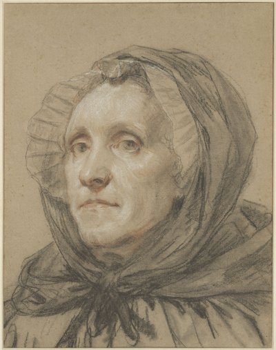 A művész édesanyjának portréja alkotó: Jean-Baptiste Greuze
