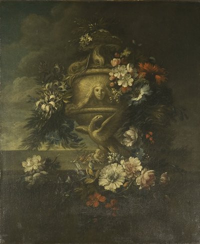 Virágok faragott vázában (olaj, vászon) alkotó: Jean Baptiste Monnoyer