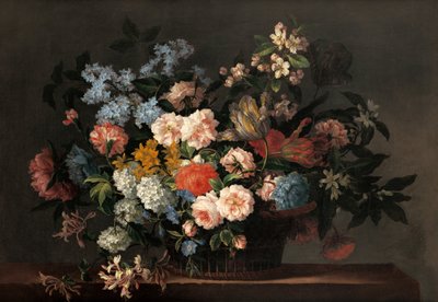 Csendélet virágkosárral alkotó: Jean-Baptiste Monnoyer