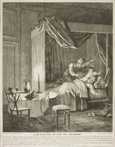 A kamrás fazék kalandja, negyedik lemez a Scènes du Roman Comique-ból alkotó: Jean-Baptiste Oudry
