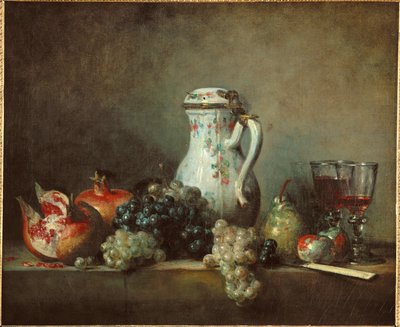 Szőlő és gránátalma -mazsola és gránátalma ... alkotó: Jean-Baptiste Simeon Chardin