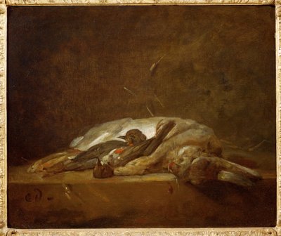 nyúl, két döglött rigó (festmény vászonra) alkotó: Jean-Baptiste Simeon Chardin