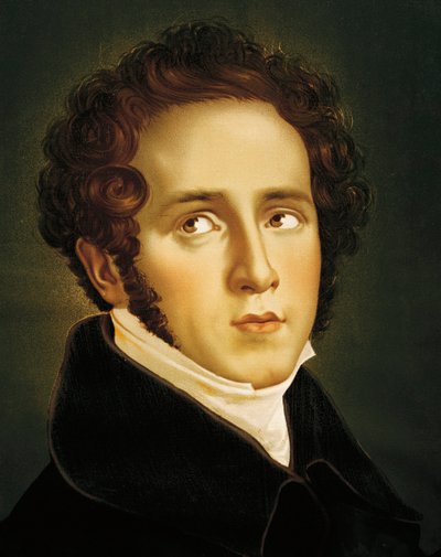 Olaszország, Catania, Vincenzo Bellini olasz operaszerző portréja alkotó: Jean Francois Millet