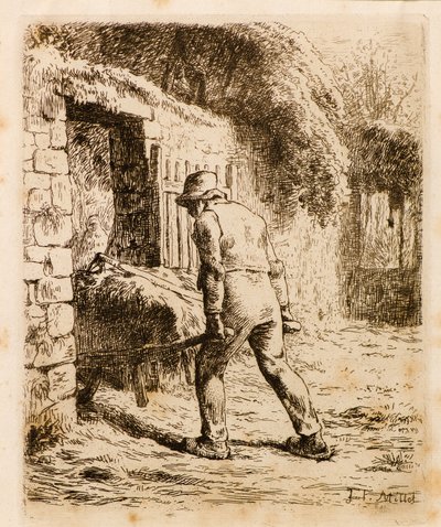 Férfi talicskával alkotó: Jean Francois Millet