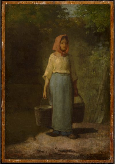 Parasztlány visszatér a kúttól alkotó: Jean-Francois Millet