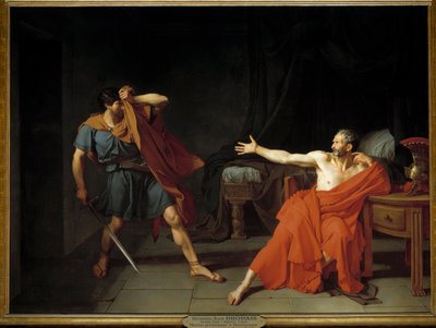 Marius fogoly Minturnesben A római hadvezér, Caius Marius (jobbra) Syllával háborúzik, és fogságba esik, miután i.e. 89-ben megszökött. Egy korona katonát taszít vissza, aki a cellájában jött kivégezni. Illusztráció Plutarkhosz „” La vie de Marius””-hoz alkotó: Jean-Germain Drouais